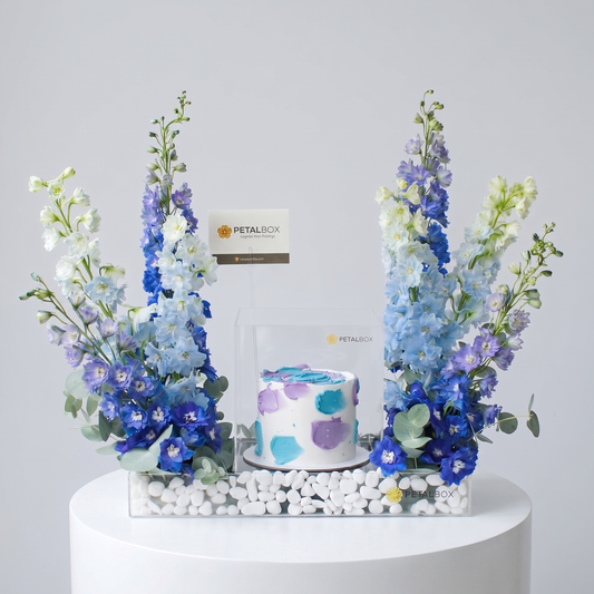 Delphinium Cake Duo