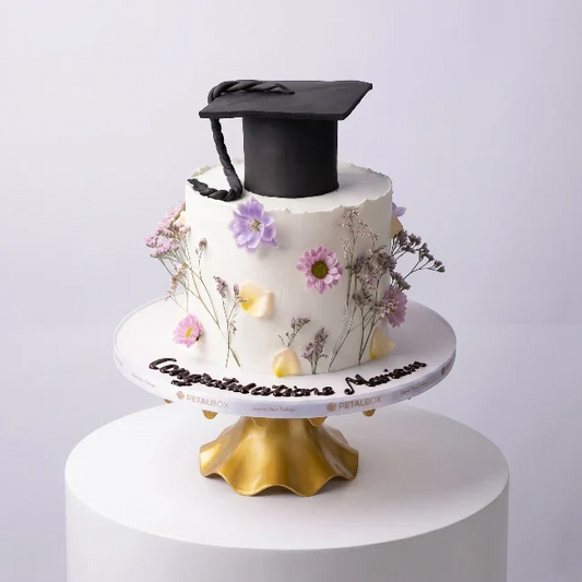Flower Blossom Graduation Cake