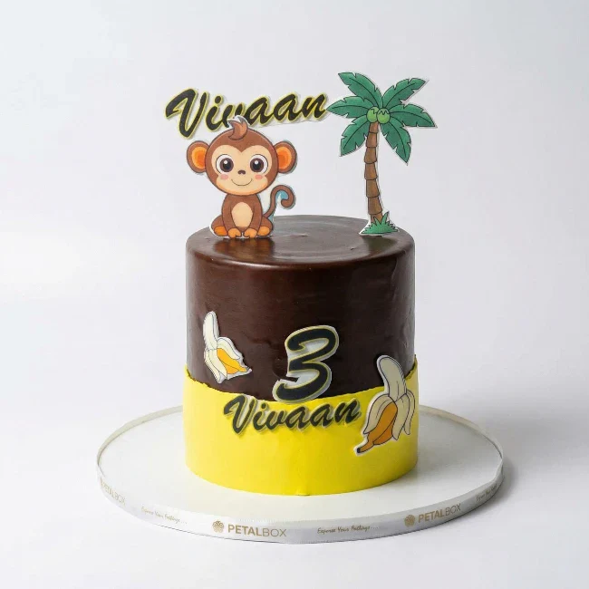 Monkey Theme Cake