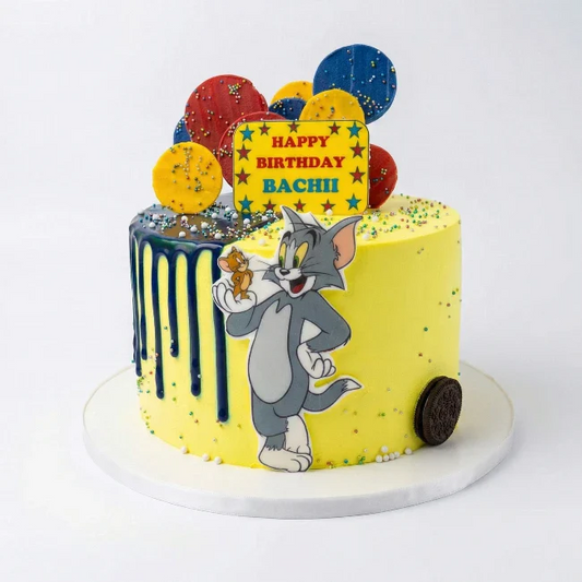 Tom & Jerry Theme Cake